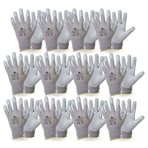 PORTADA DEL PACK DE 12 PARES DEL PRODUCTO GUANTE DE USO GENERAL ALTA DESTREZA