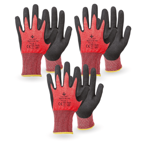 PORTADA DEL PACK DE 3 PARES DEL PRODUCTO GUANTE ANTI-CORTE N-D133