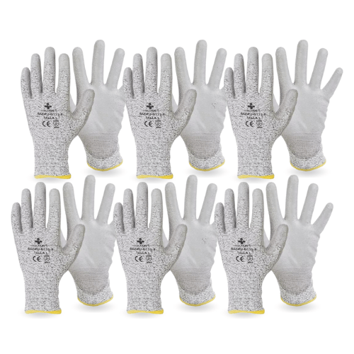 PORTADA DEL PACK DE 6 PARES DEL PRODUCTO GUANTE ANTI-CORTE NIVEL 5