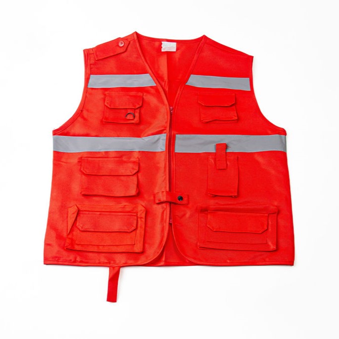 CHALECO BRIGADISTA DE COLOR ROJO