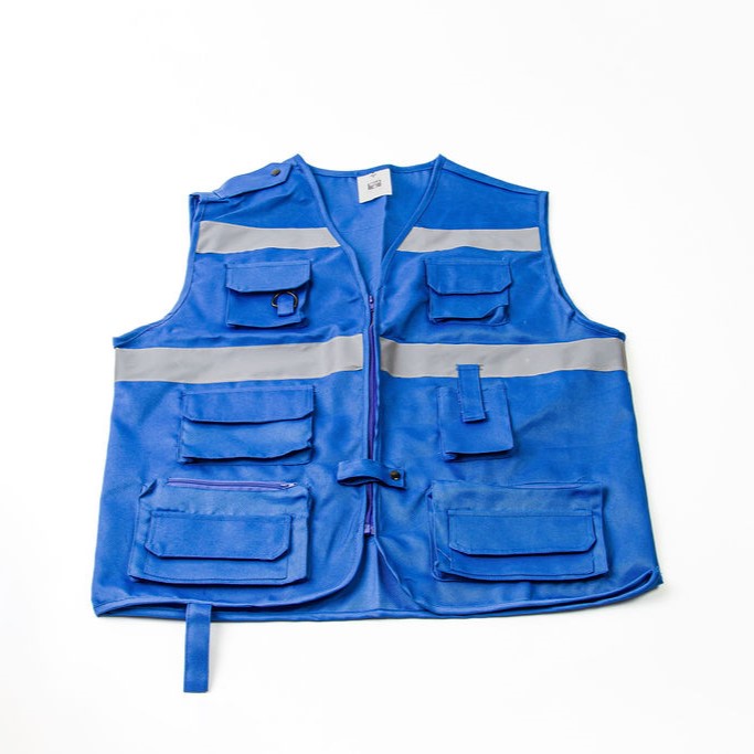 CHALECO BRIGADISTA DE COLOR AZUL