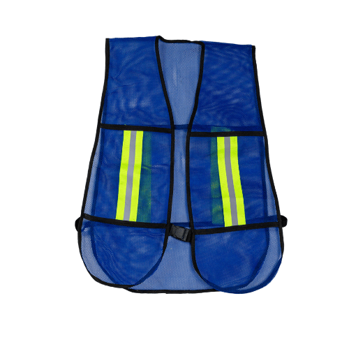 PORTADA DEL PRODUCTO CHALECO DE MALLA CON REFLEJANTE AZUL