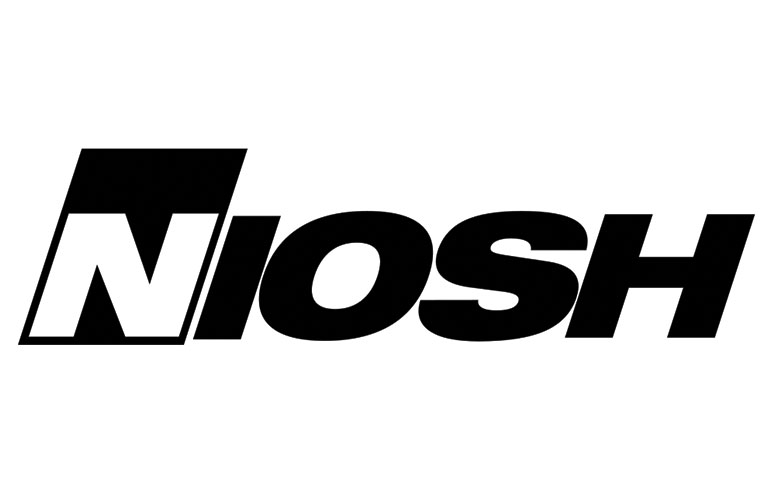 Logotipo oficial de la certificación NIOSH para la validación de respiradores y cubrebocas industriales en México.